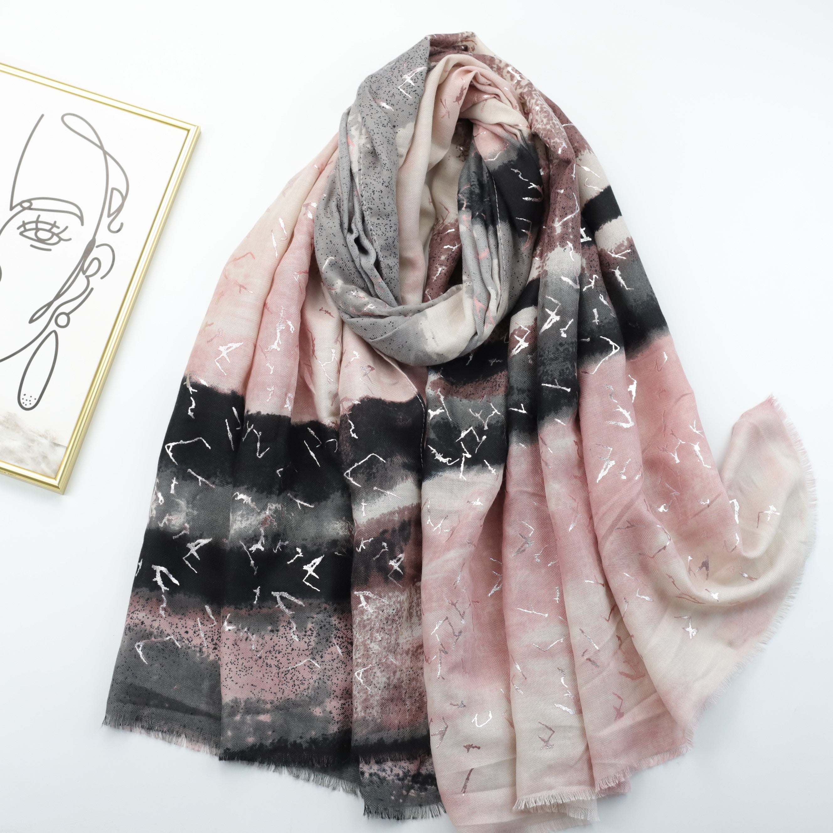 Boho Tie Dye Scarf Shawl for Women