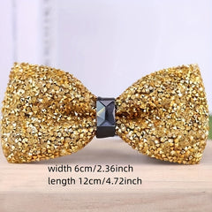 Men's Glitter Faux Diamond Bow Tie for Nightclub Banquet