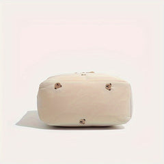 Beige Insulated Bottle Cooler Bag Stroller Storage Breastmilk Preservation