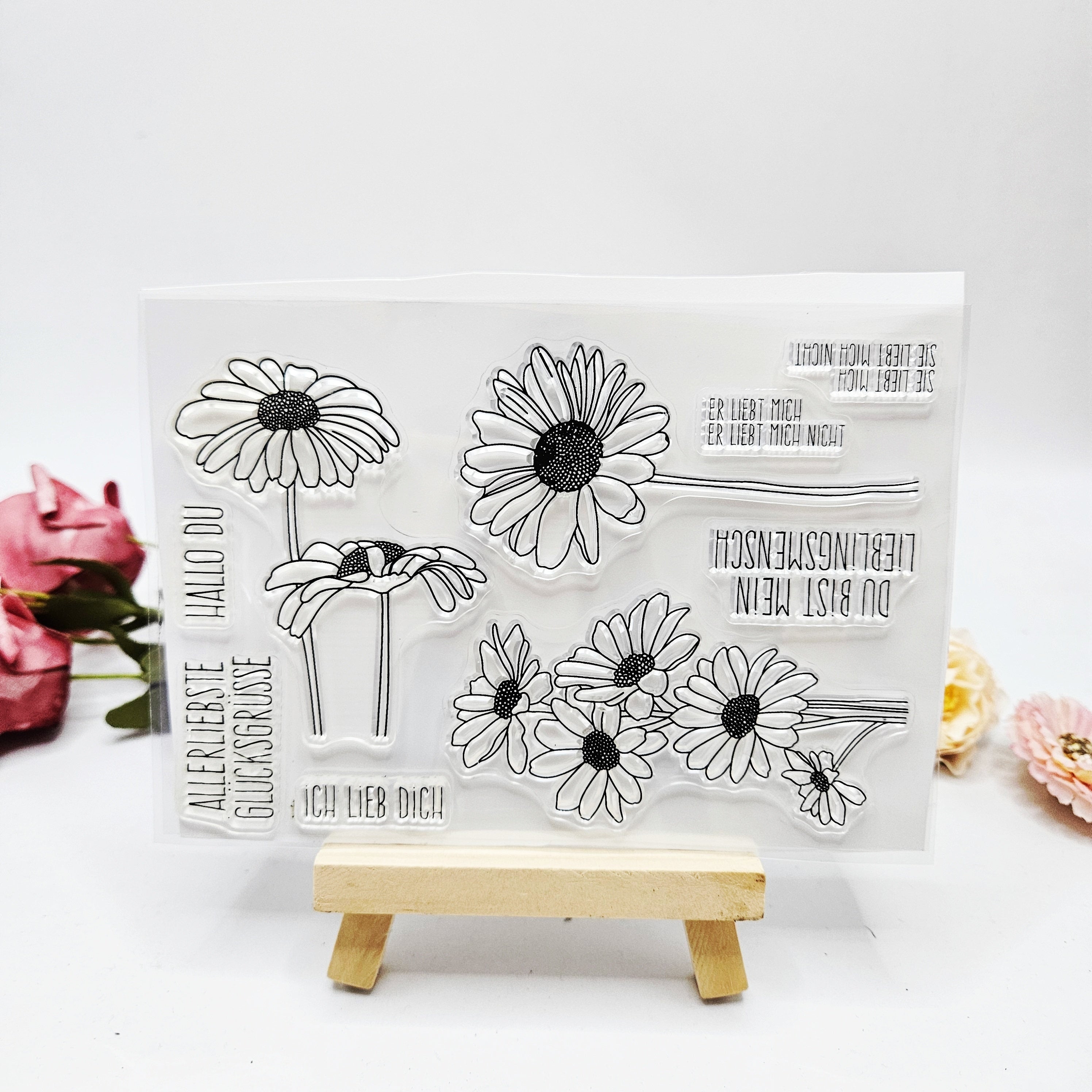 Flower Transparent Stamp for DIY Card Making Gift 1pc