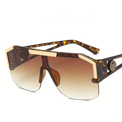 Flat Top Aviator Sunglasses Gradient Lens Glasses UV400