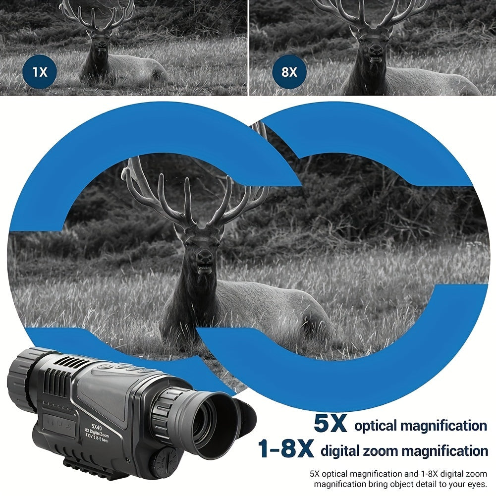 NV300 Night Vision Monocular 8X Digital Zoom Infrared Device Rechargeable