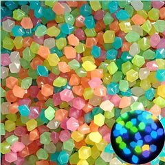 300 Glow Dark Garden Pebbles Outdoor Aquariums Decor
