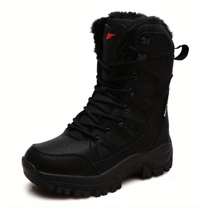 Fur Lined Thermal Snow Boots Winter Warm Tactical Combat Boots
