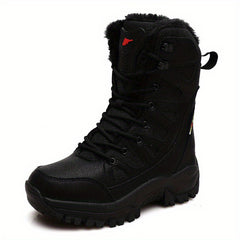Fur Lined Thermal Snow Boots Winter Warm Tactical Combat Boots
