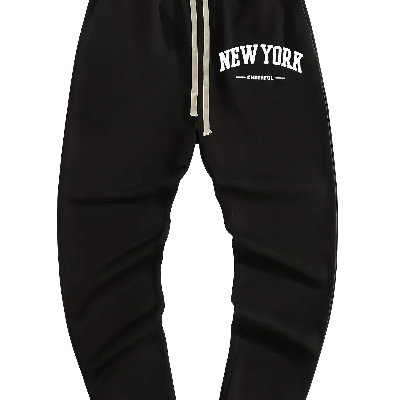 Men's Letter Print Joggers Loose Fit Drawstring Pants