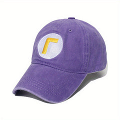 L Embroidery Baseball Cap Solid Washed Dad Hats