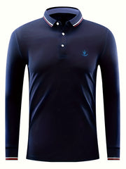 Men's Lightweight Long Sleeve Polo Shirt