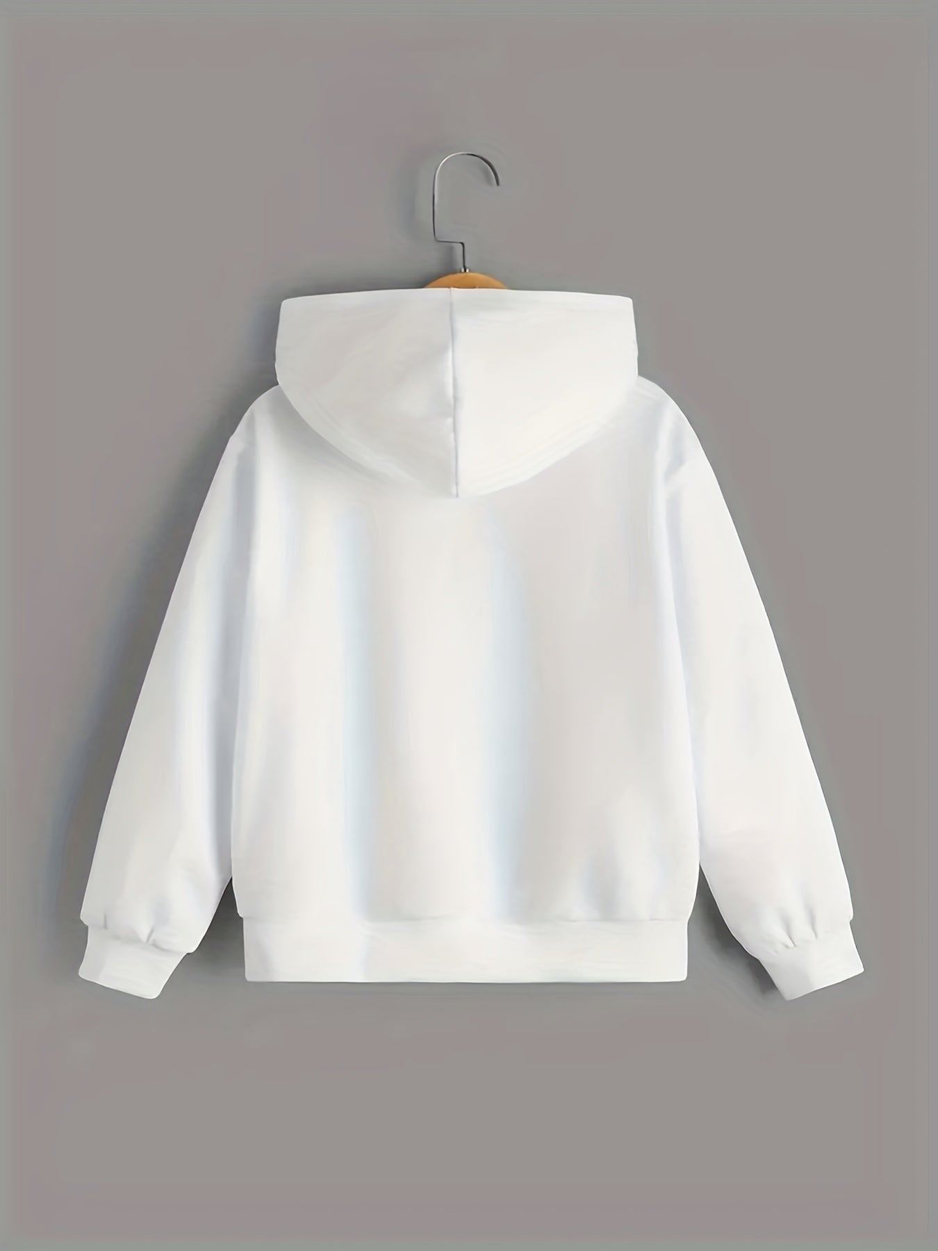 Girls' HI Greeting Print Hooded Sweatshirt Top