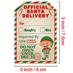 200 Christmas Holiday Gift Series Stickers Roll - Self Adhesive Labels