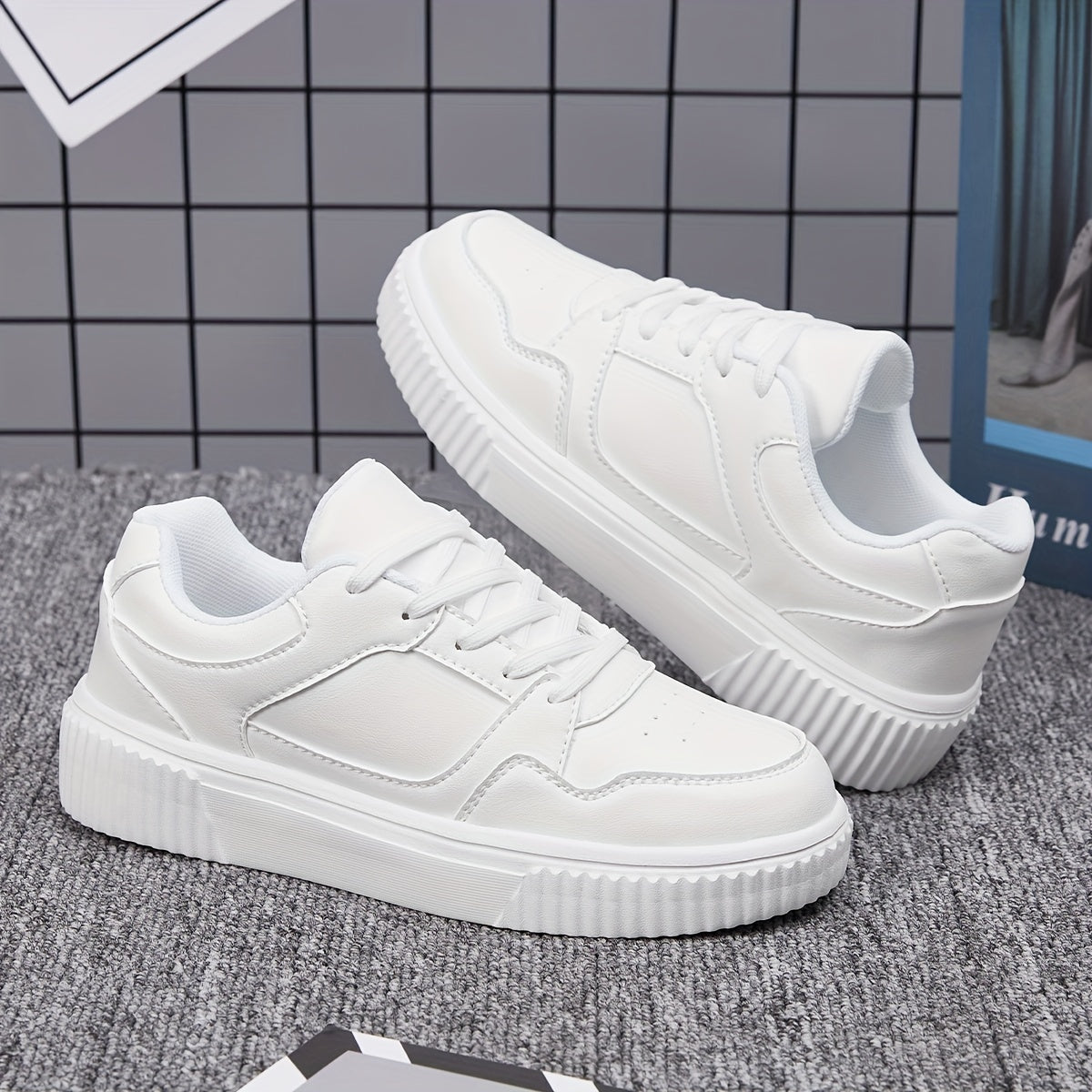 Women's Minimalist Flat Casual Sneakers Lace Up Low Round Toe Lightweight Shoes