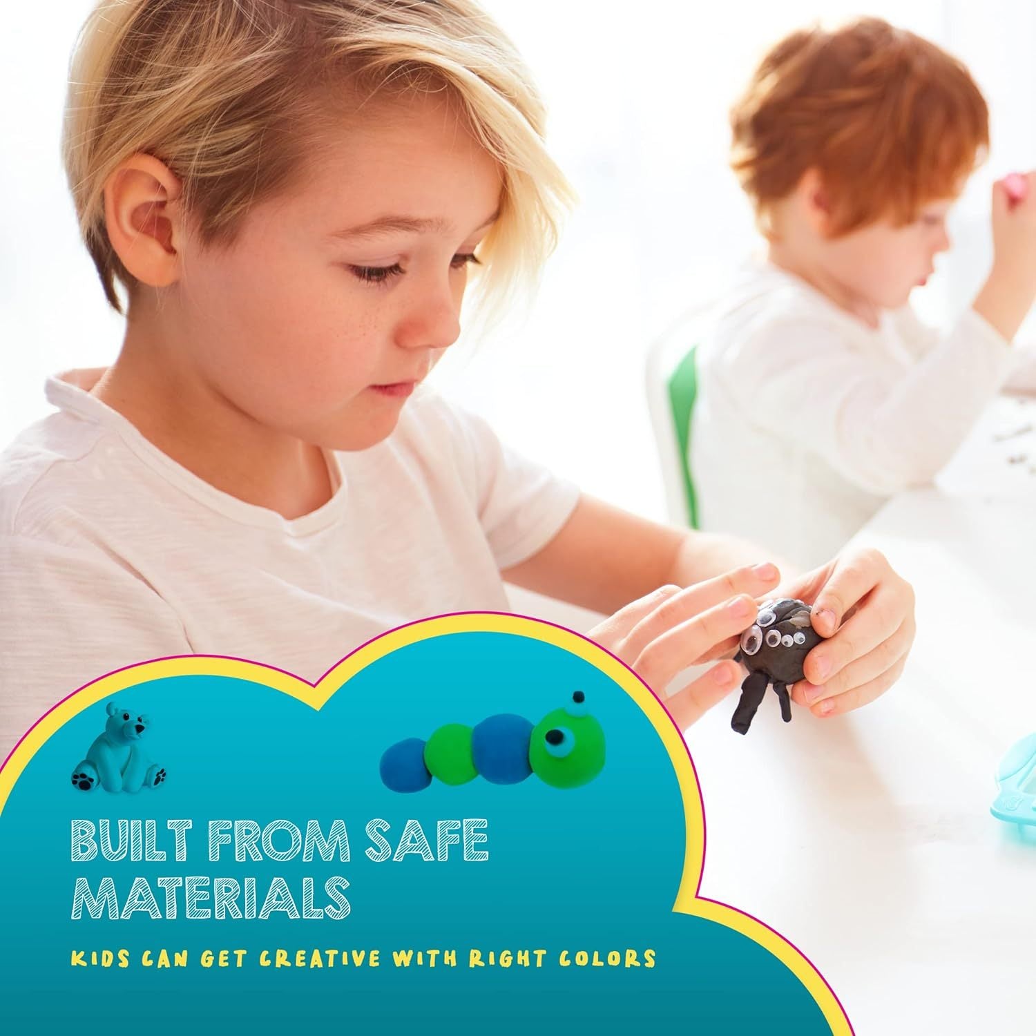 COOZI 24 Colours Magic Air Dry Clay Kit for Kids with Tools & Accessories