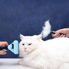 2-in-1 Pet Grooming Comb & Deshedding Tool - for Cats Dogs Puppies