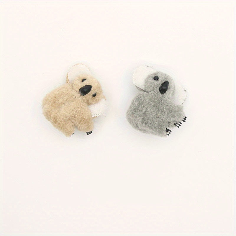 2pcs Koala Small Hair Claw Plush Plastic Koala Female Hair Accessories