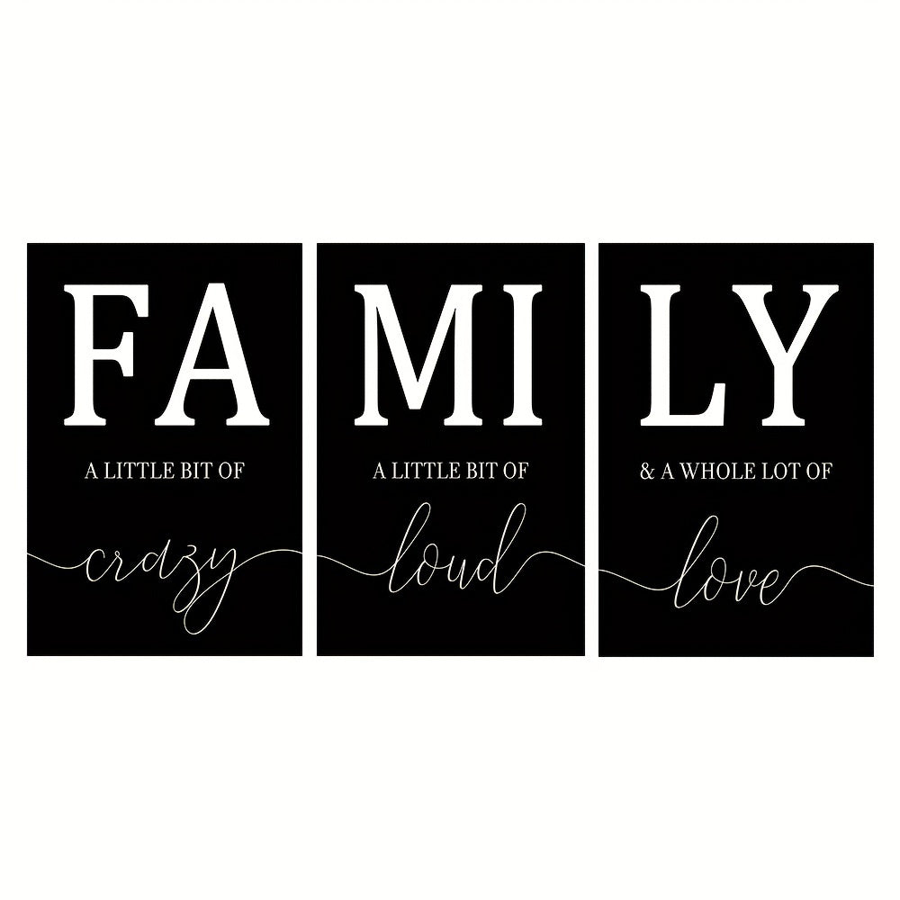 3pcs Family Quote Wall Poster Canvas Painting Home Decor