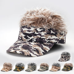 Camouflage Plush Baseball Cap Winter & Fall Visor Sun Hat Novel Hair Accessories