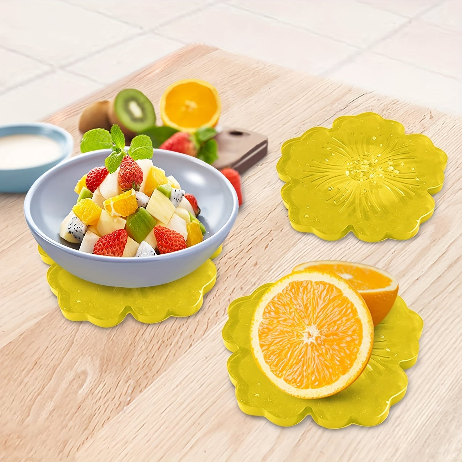 Flower Resin Tray & Coaster Molds for DIY Home Decor