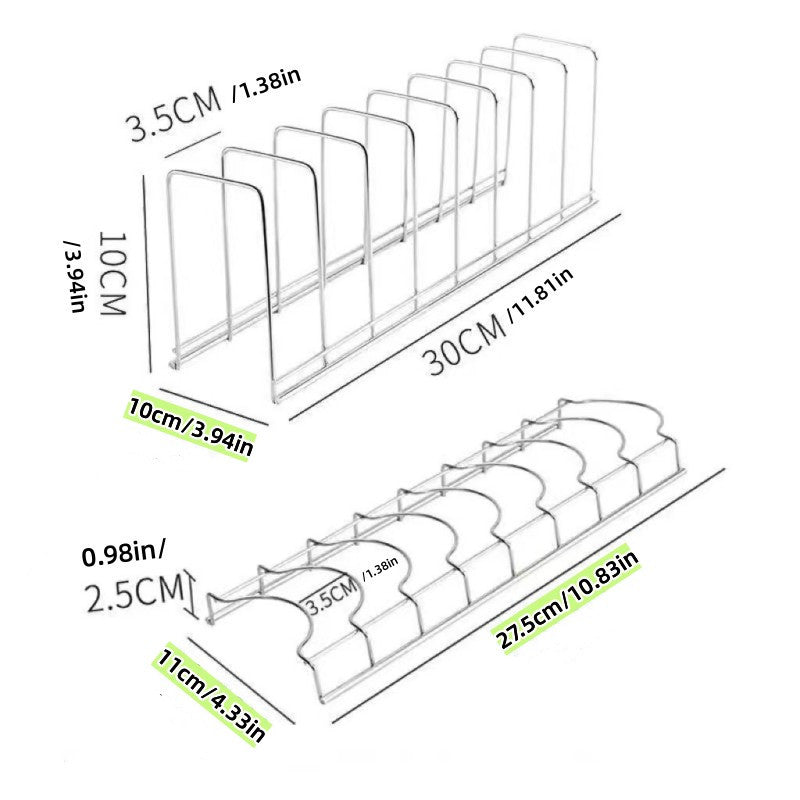 Stainless Steel Bowl Plate Rack Dish Storage Drain Rack