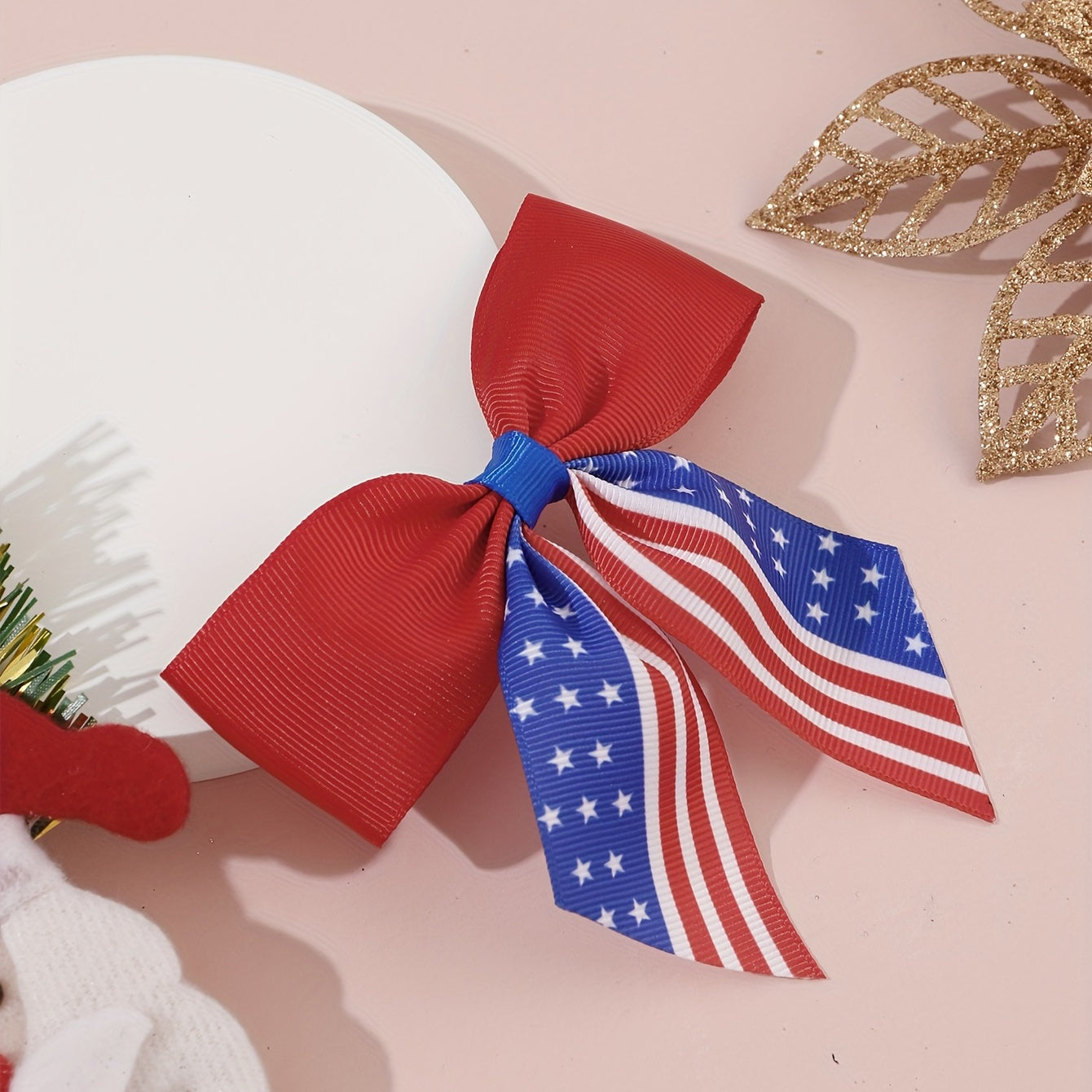 Independence Cheer Bow Patriotic Cheerleader Hair Bows Clip