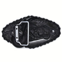 Motorcycle Denim Alloy Belt Buckle Vintage Style