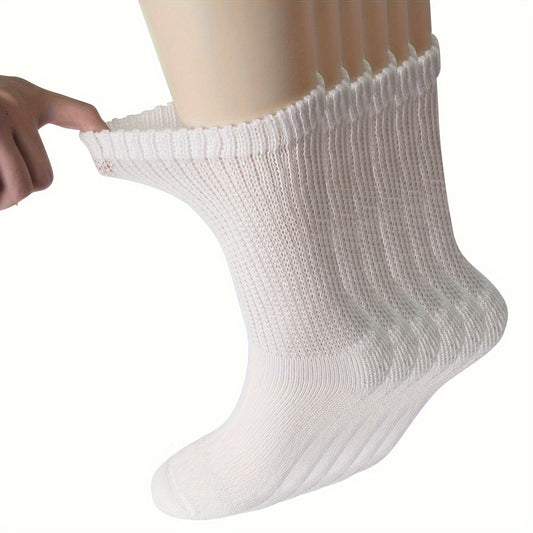 6 Pairs Wide Diabetic Ankle Socks Non Binding Soft Toe Socks Men & Wo
