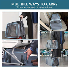 Foldable Soft Sided Pet Carrier for Cats and Dogs