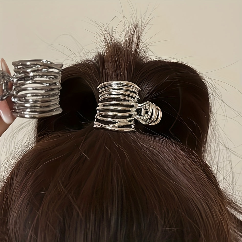 Irregular Wire Wrap Hair Claw Clip Metal Hair Claw High Ponytail Holder