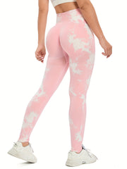 High Waisted Tie Dye Yoga Pants Women Seamless Workout Leggings
