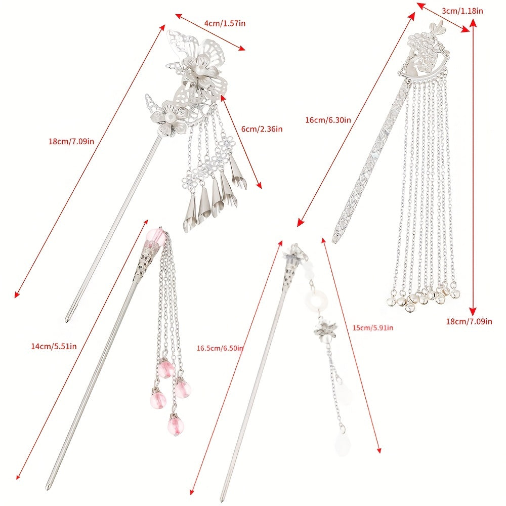 Tassel Decor Hollow Hair Pin Wedding Headwear