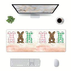 Rabbit Desk Mat Large Mouse Pad Keyboard Mouse Mat Non Slip Rubber Base