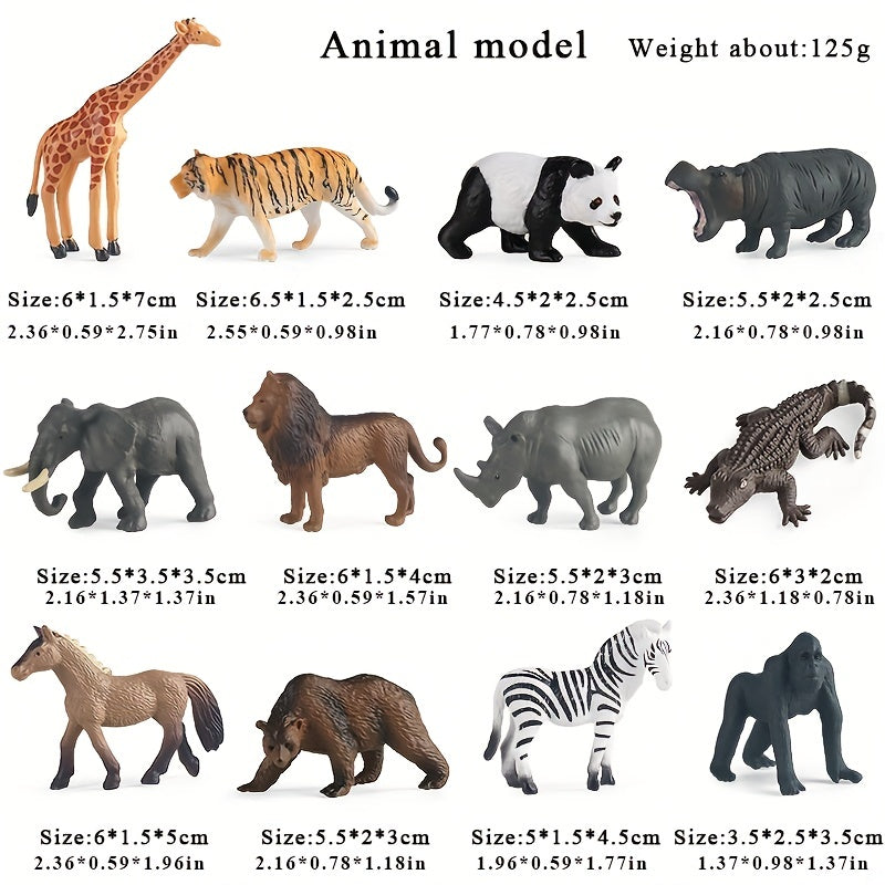 Farm Wild Animal Figures Set Lion Tiger Shark Dog & Ocean Models