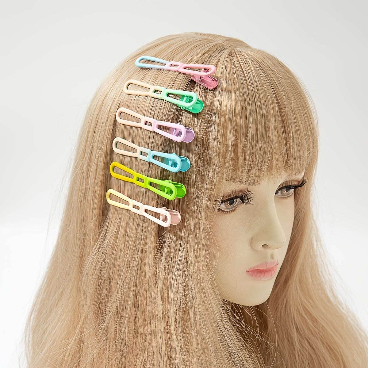 6pcs Multicolor Bow Hair Clip Gradient Barrette Hairpin