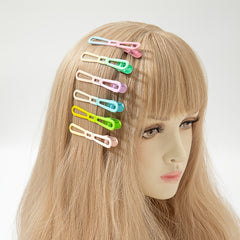 6pcs Multicolor Bow Hair Clip Gradient Barrette Hairpin