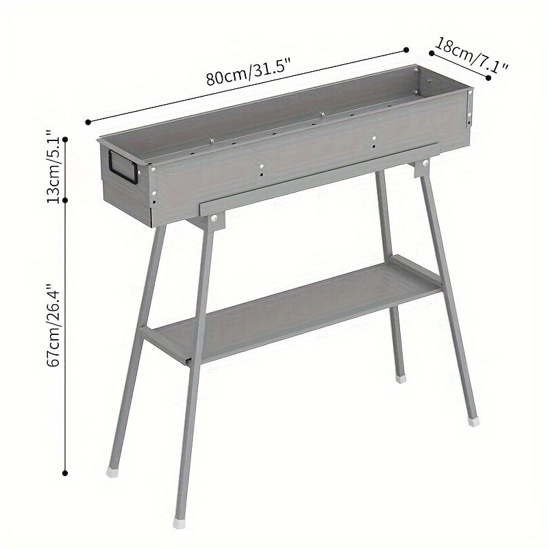 Portable Charcoal Grill with Rack for Camping and Commercial Use