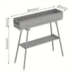 Portable Charcoal Grill with Rack for Camping and Commercial Use