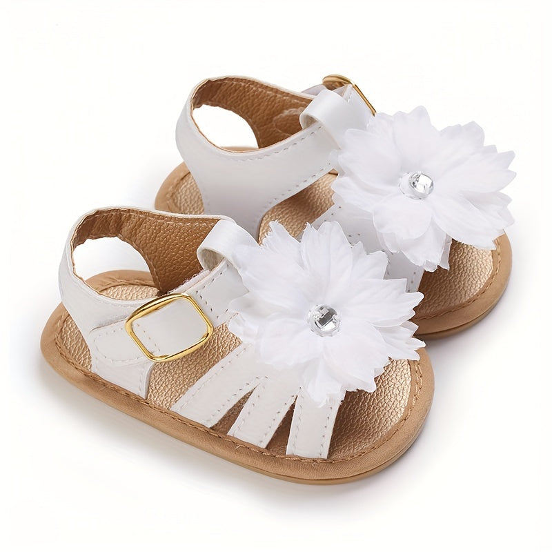 Baby Girls Flower Open Toe Sandals Lightweight Anti Slip Sandals
