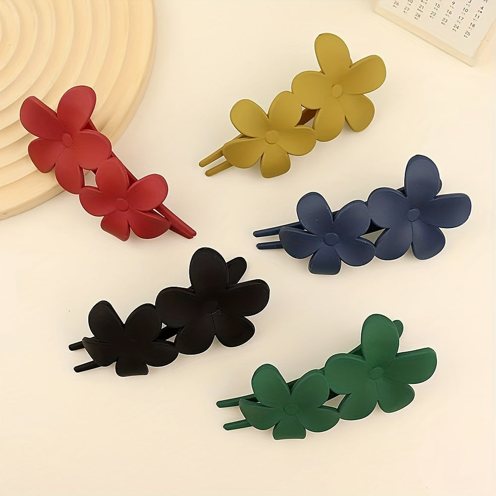Frosted Hair Clip Butterfly Style Solid Clip