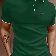 Wolf Head Print Polo Shirt Short Sleeve Outdoor Summer