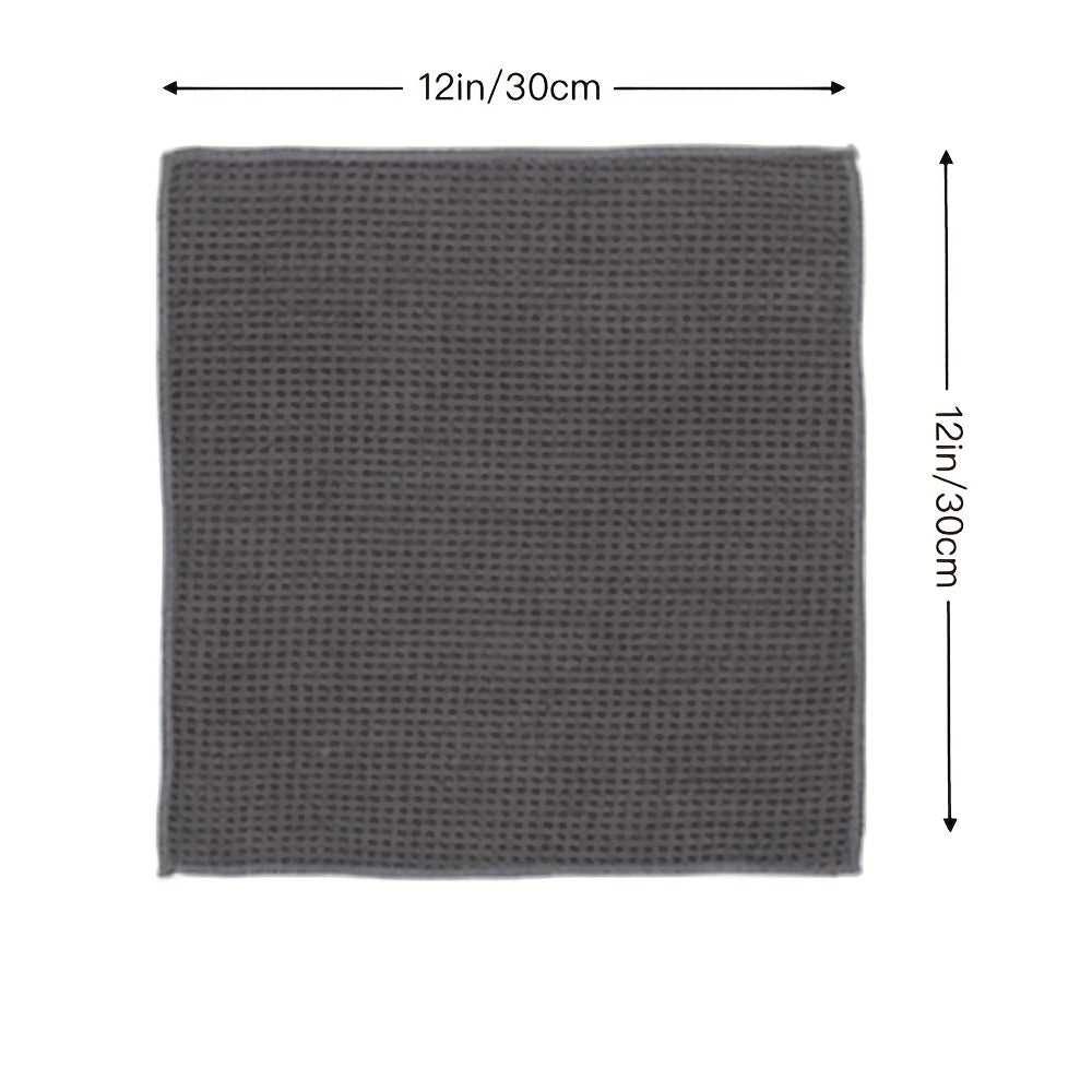 6pcs Waffle Cleaning Towels Reusable Absorbent Microfiber Cloths