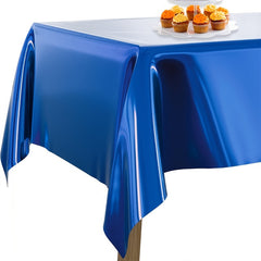 1pc Disposable Waterproof Aluminum Foil Tablecloth 137x182cm