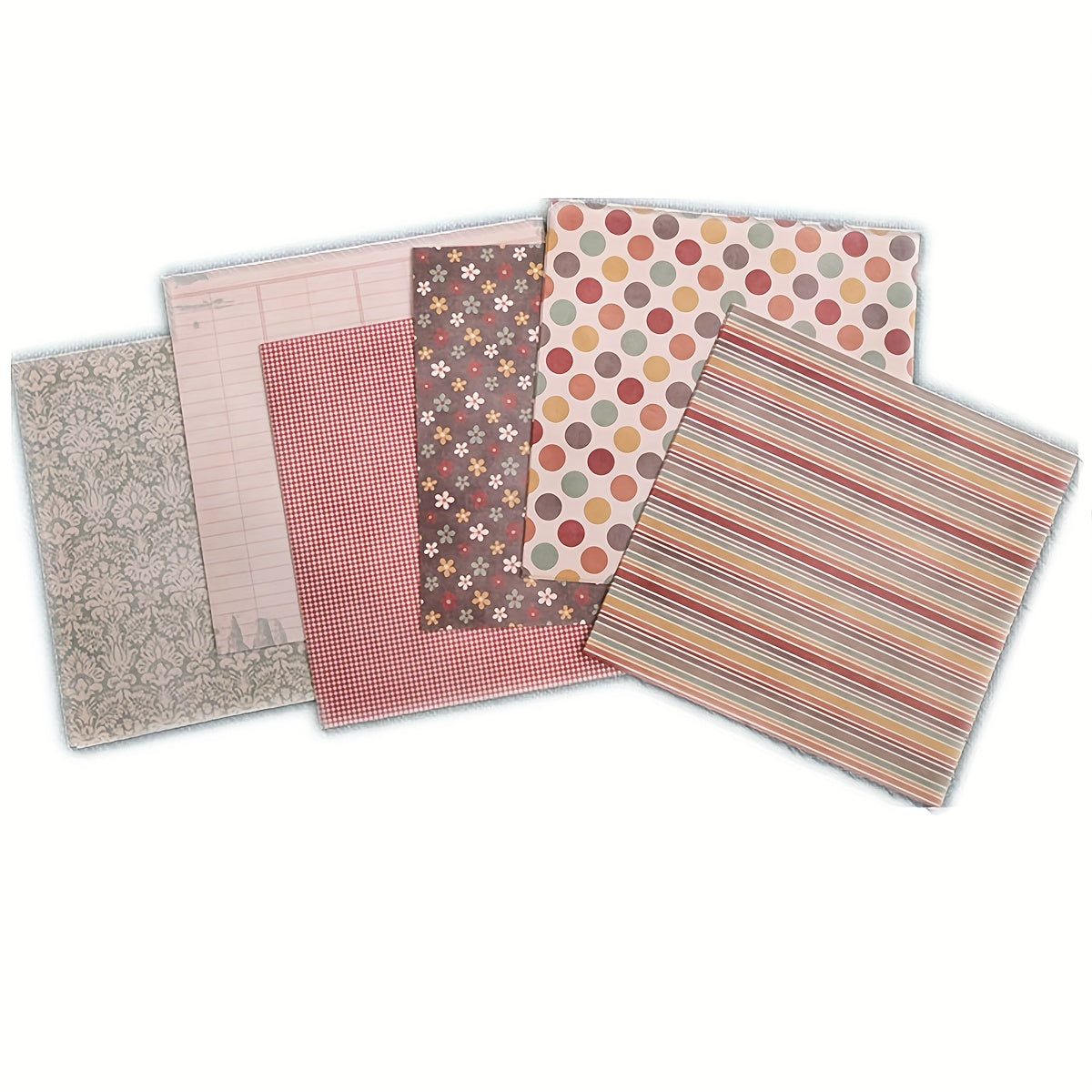 12pcs Journal Background Paper Material Decor 15x24 cm