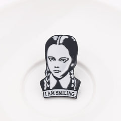 The Addams Family Brooch Vintage Metal I AM SMILING