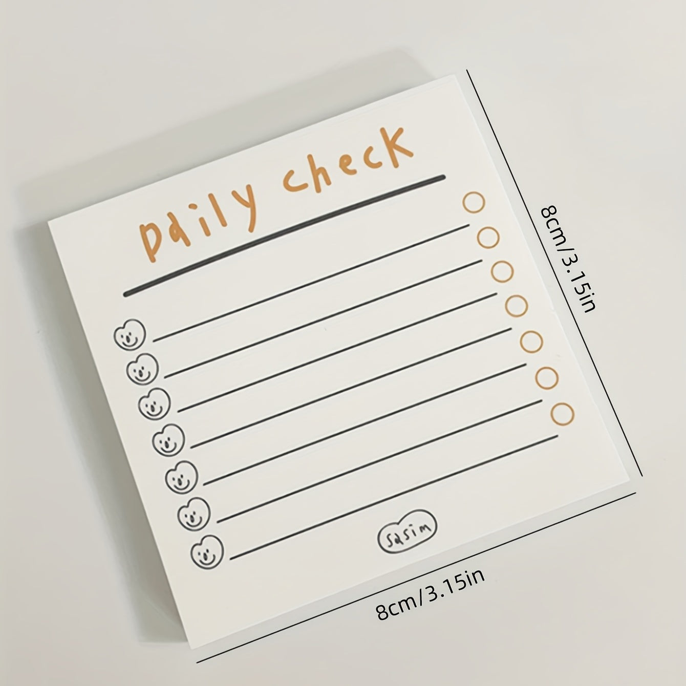 50-Sheet English List Striped Notepad