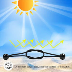 25pcs Camping Tent Elastic Strapping Rope Bungee Cable Management Strap