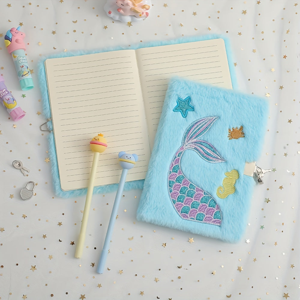 Mermaid Tail Notebook Soft Plush & Colorful