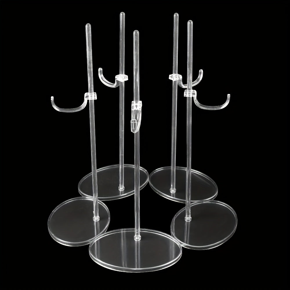 5pcs Transparent Doll Stand Display Holder For 11''-18'' Dolls