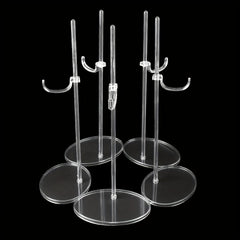 5pcs Transparent Doll Stand Display Holder For 11''-18'' Dolls