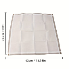 3 Men's Handkerchiefs Beige Gray Soft Woven Fabric Lightweight Compact