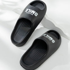 Men's Letter Graphic Platform Slippers