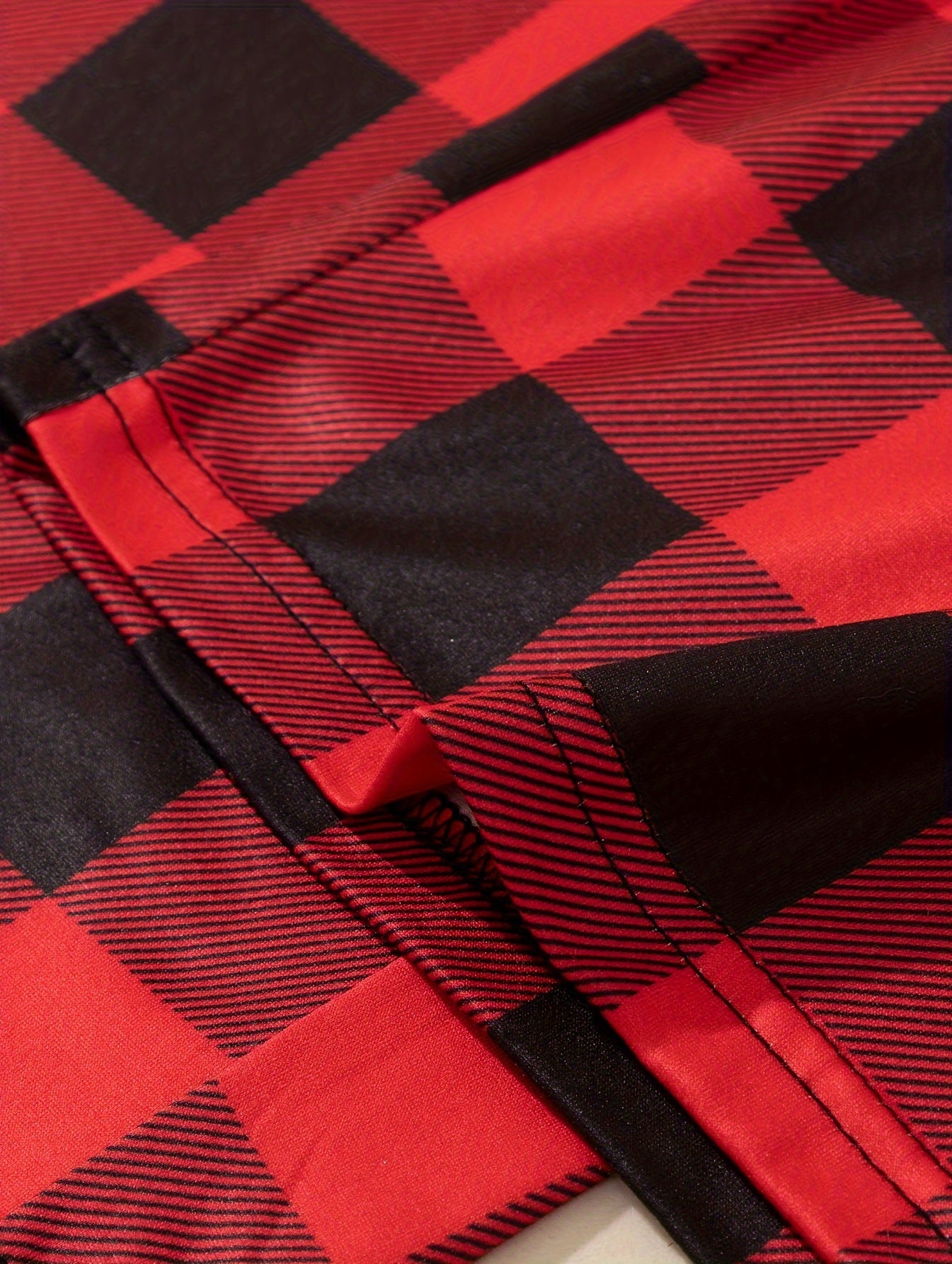  Letter Print Plaid Raglan Tee & Pants Pajamas Set